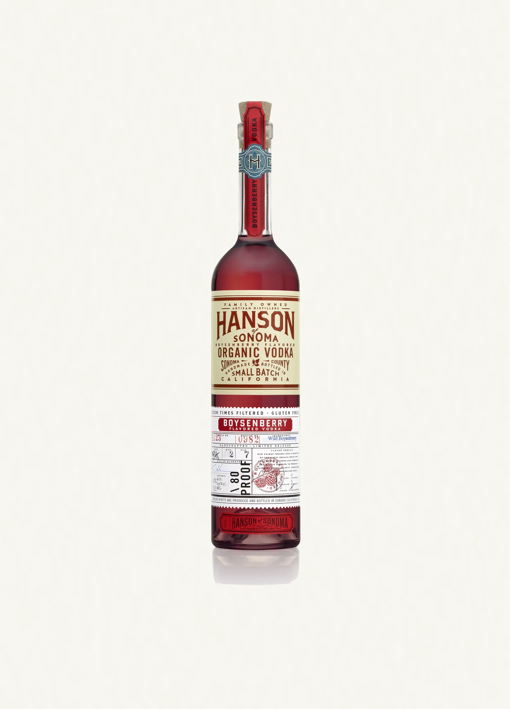 Hanson Boysenberry Vodka plain bottle