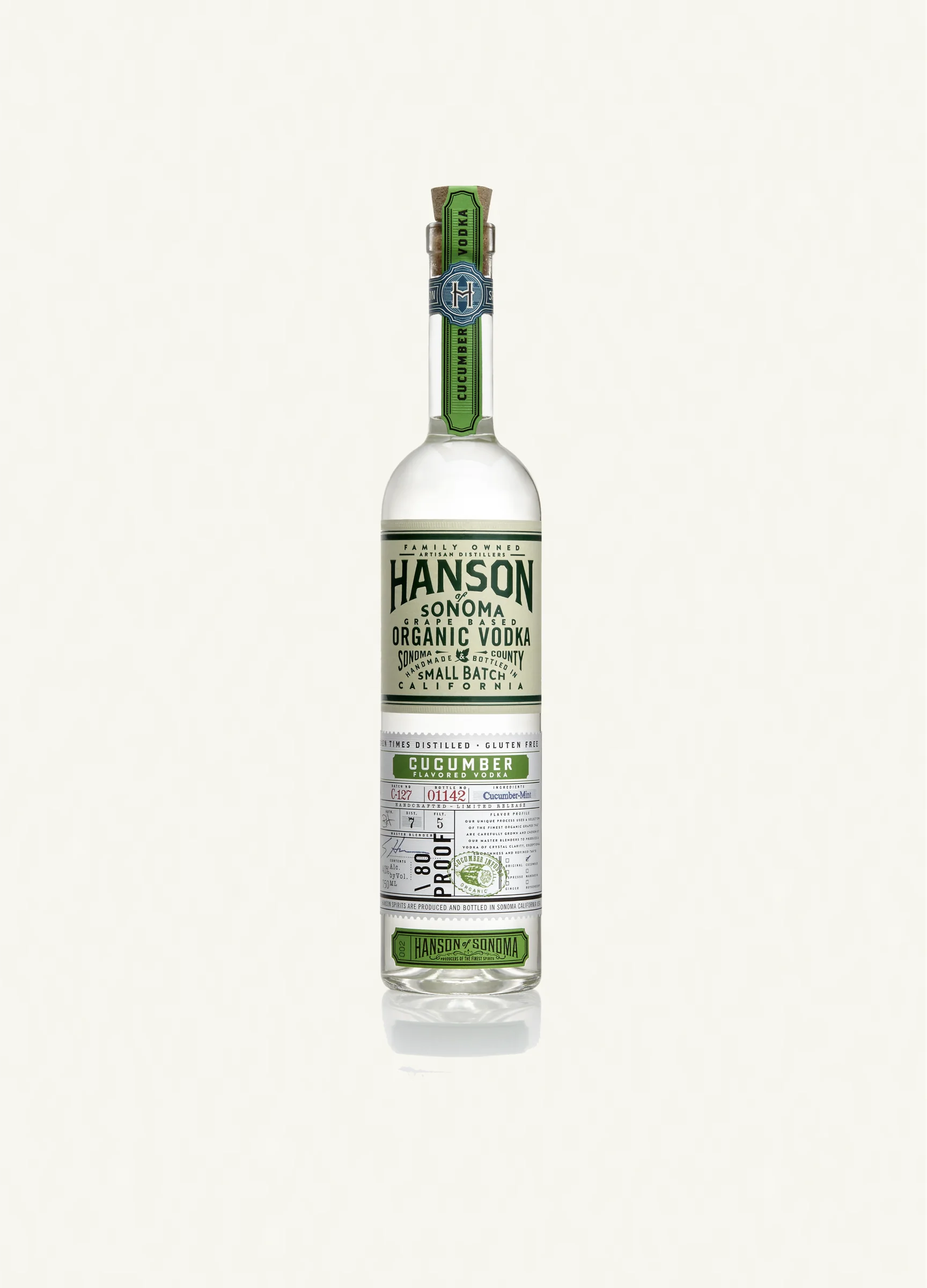 Hanson Cucumber Vodka plain bottle