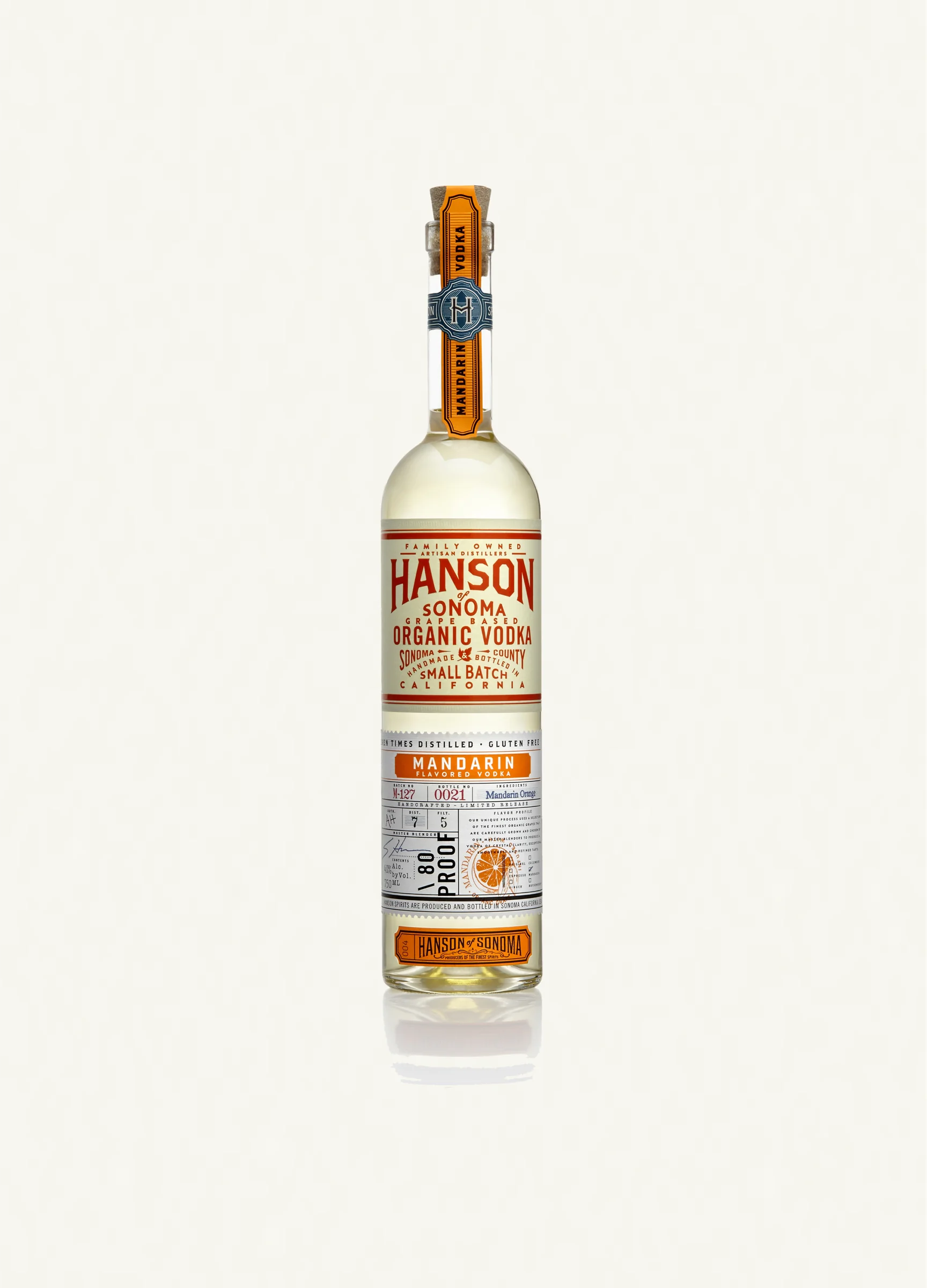 Hanson Mandarin Vodka plain bottle