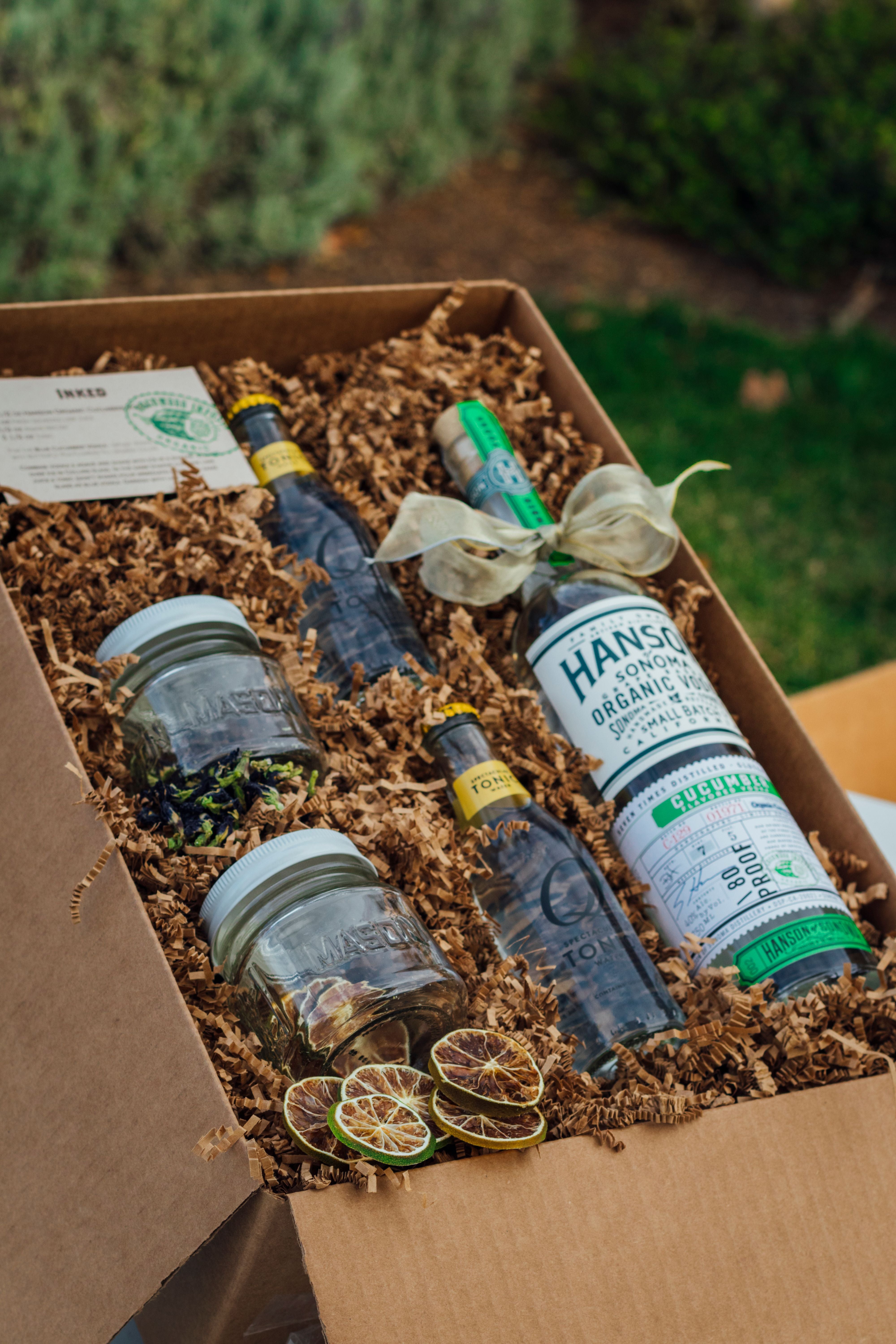 DIY Inked Vodka Tonic Cocktail Kit