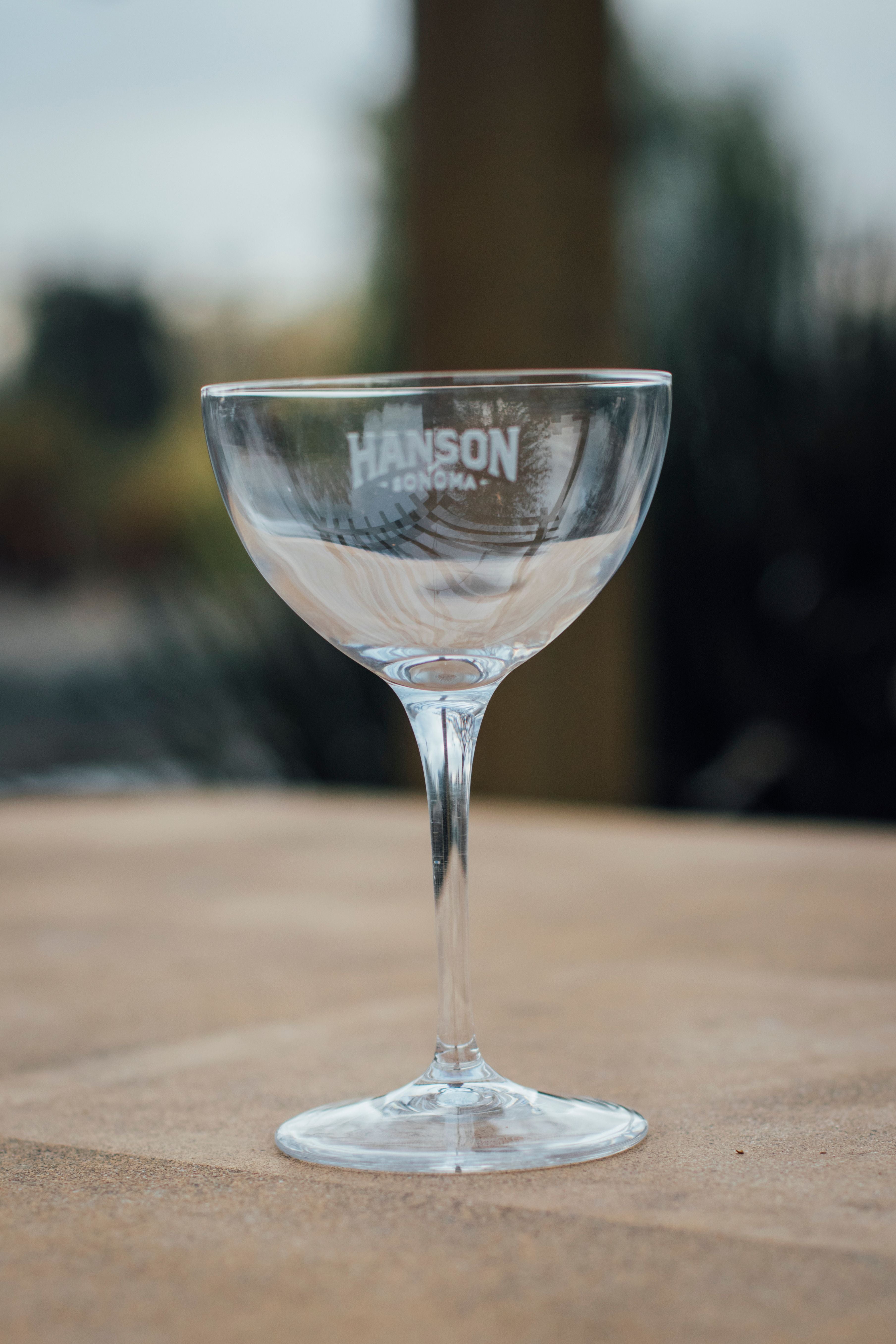 Stemmed Engraved Glass