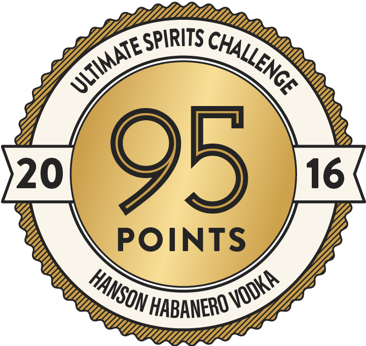 - [ ] Ultimate spirits challenge 2016 - 95 Points Hanson Habanero Vodka award