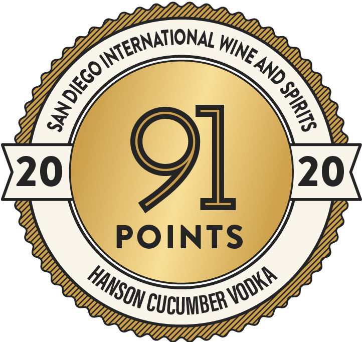 - [ ] San Diego International Spirits 2020 - 91 Points Hanson Cucumber Vodka