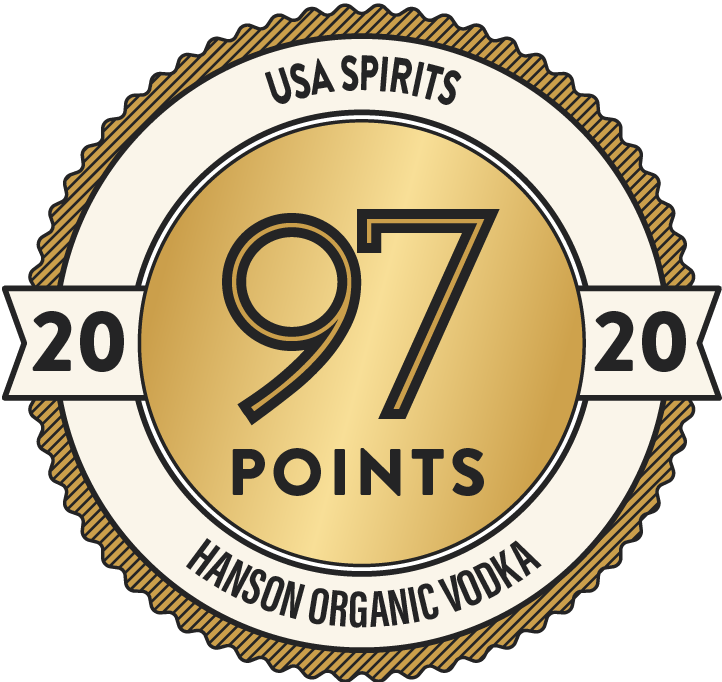 - [ ] USA Spirits 2020 - 97 Points Hanson Organic Vodka