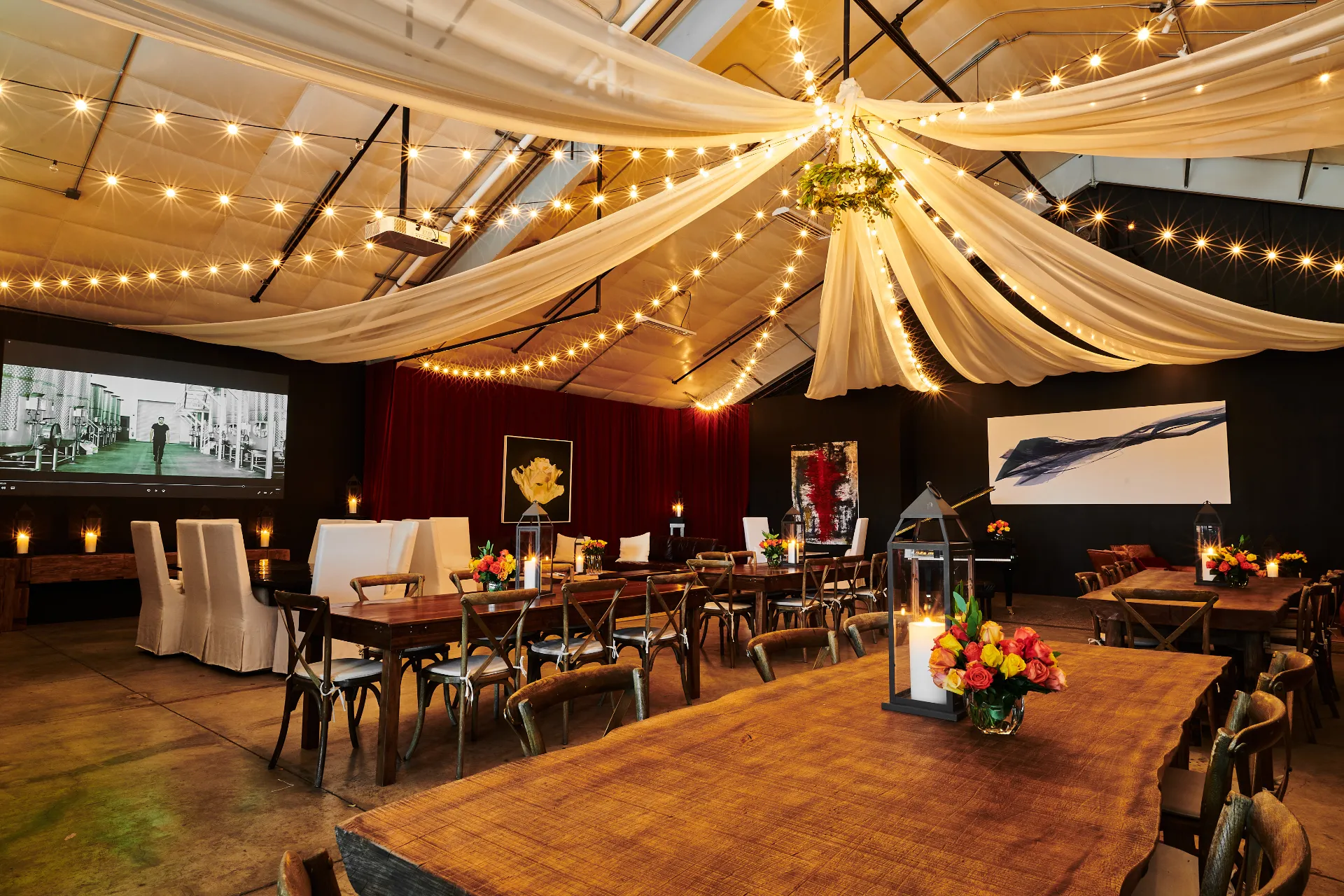 Private event space at the Sonoma Distillery