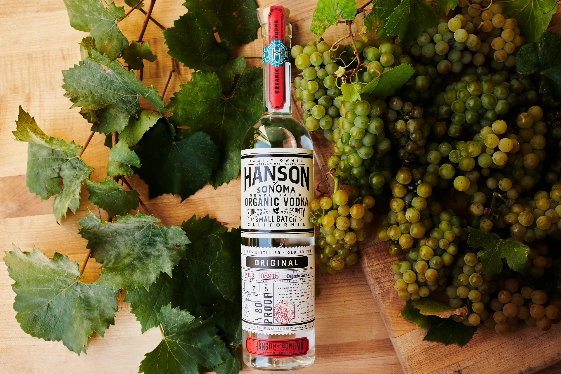 Hanson Original organic vodka, linking to a Robb Report article about the best premium vodka