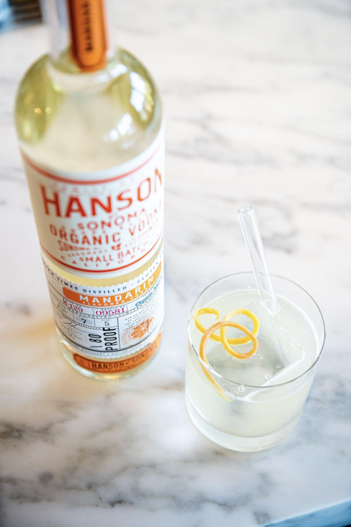 Hanson mandarin vodka used in a cocktail it has been used in